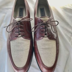 Stacy Adams Two-Tone Lace Up Brown/Tan Shoes, Size 12 Mens